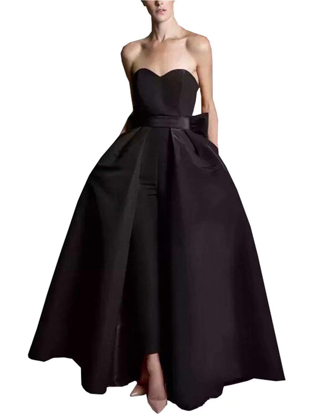 Elegant Women's Jumpsuit with Train | 2-Piece Formal Evening Dress | Wedding Guest Outfit | Long Evening Gown for Special Occasions | Perfect for Galas, Proms, and Black Tie Events