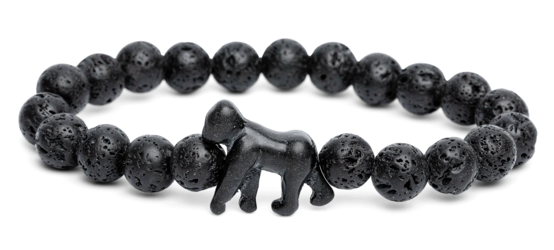 Fahlo Gorilla Bracelet in Blackout - Stylish Animal Conservation Bracelet for Men & Women - Perfect for Wildlife Lovers, Outdoor Adventures & Everyday Wear