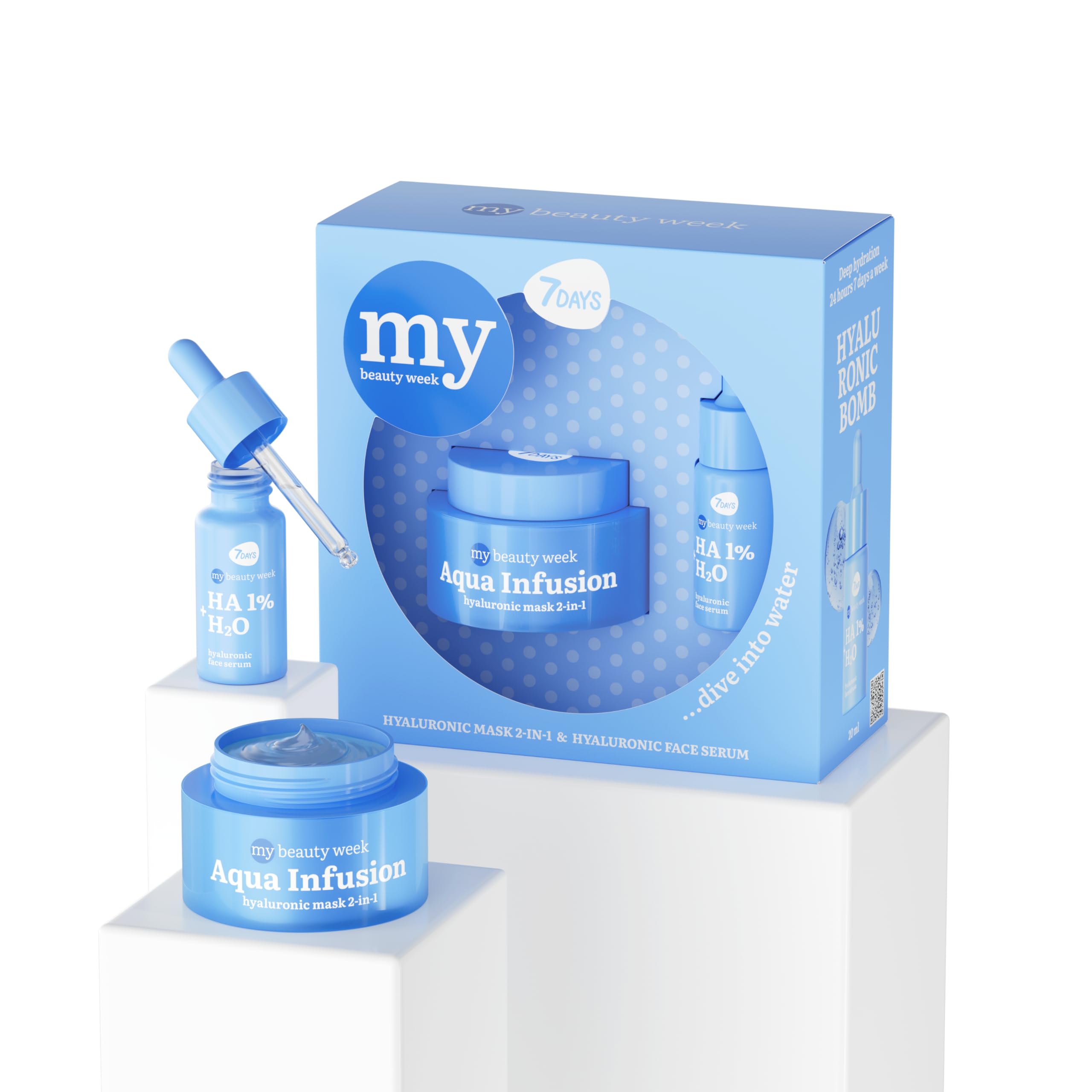 7 Days Korean Skincare Gift Set with Hyaluronic Acid Serum & Face Mask - Anti-Aging Moisturizing Routine for Women & Teens - Perfect for Daily Use, Travel & Self-Care Pampering