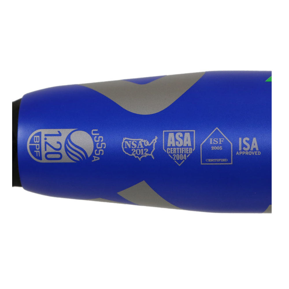 DeMarini CF8 Insane End Loaded Fastpitch Softball Bat - USSSA Certified, CFI16 Composite Barrel, Blue/Green Color - Perfect for Competitive Fastpitch Games & Tournaments