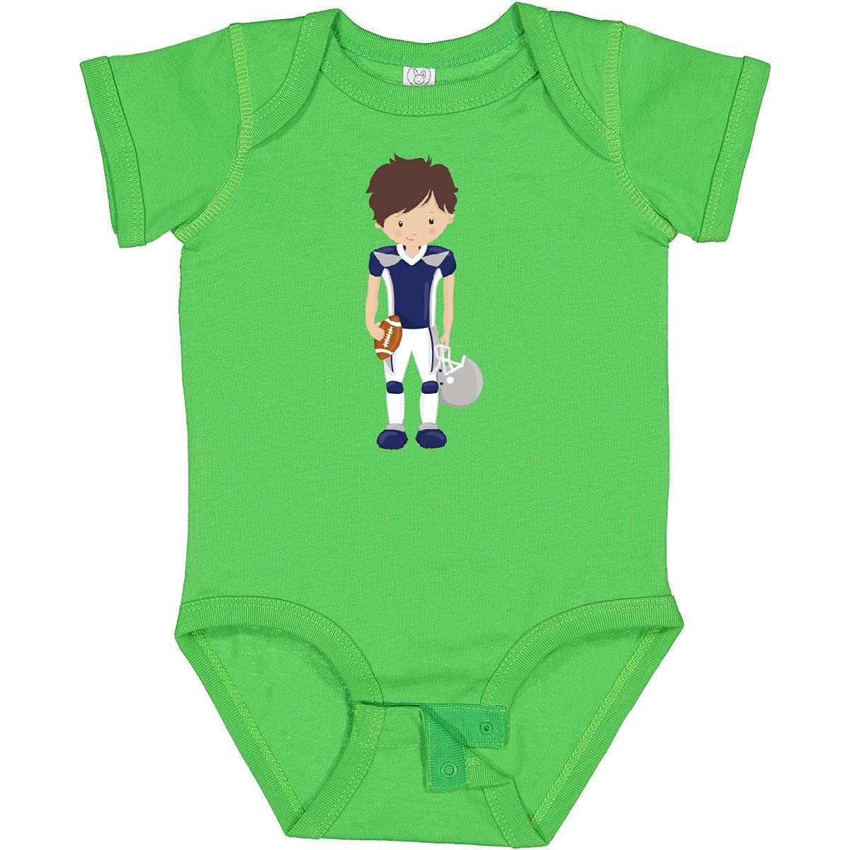 Inktastic American Football Baby Bodysuit - Cute Brown Hair Boy Rugby Outfit for Newborns & Toddlers - Perfect for Game Day, Sports Parties & Family Photos