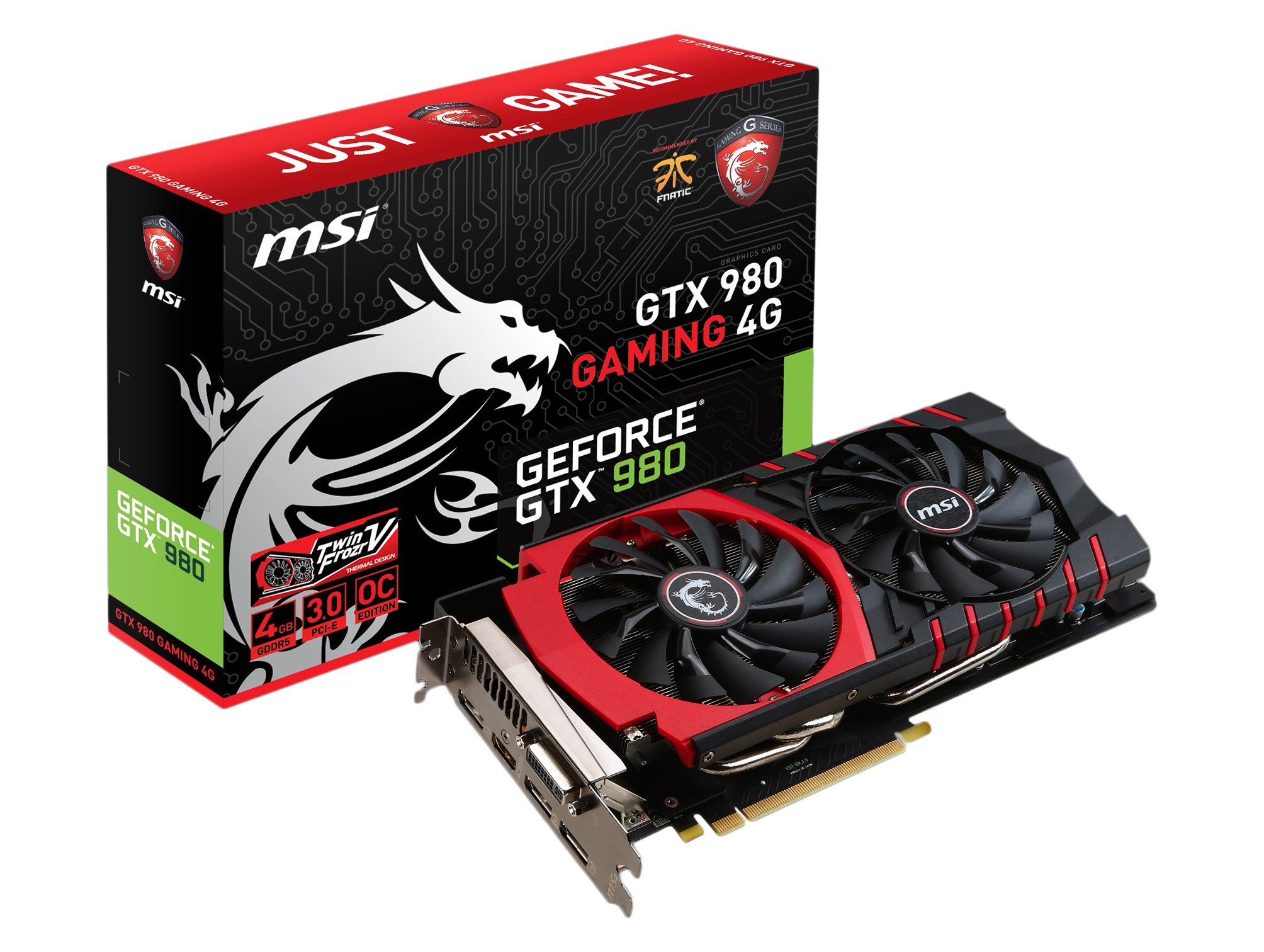 MSI Gaming GeForce GTX 980 4GB GDDR5 OC Graphics Card - DirectX 12, VR Ready, 4K Gaming, Overclocked | Perfect for PC Gaming, Video Editing & Virtual Reality Experiences