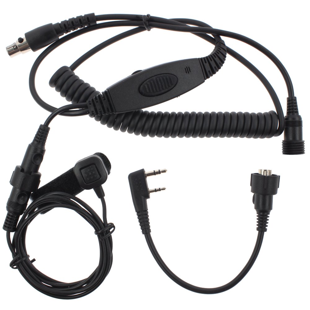 Professional Military-Grade Noise Cancelling Overhead Headset with Boom Microphone & PTT Button - Compatible with Kenwood Nexedge, Hytera, Puxing, Wouxun 2-Pin Radios - Ideal for Tactical Operations, Security, and Outdoor Adventures