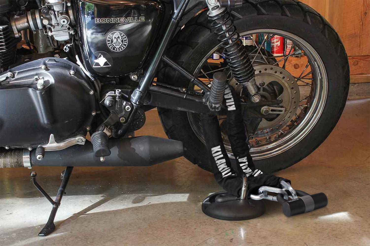 Heavy Duty 10mm Security Chain Lock with 16mm U Lock - Bicycle & Motorcycle Anti-Theft Protection for Outdoor Parking, Commuting & Travel