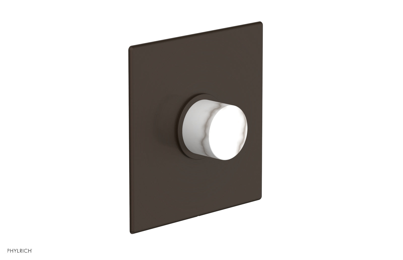BASIC II 3/4 Thermostatic Shower Trim Kit - White Marble Finish - Perfect for Modern Bathroom Renovations & Spa-Like Shower Experience