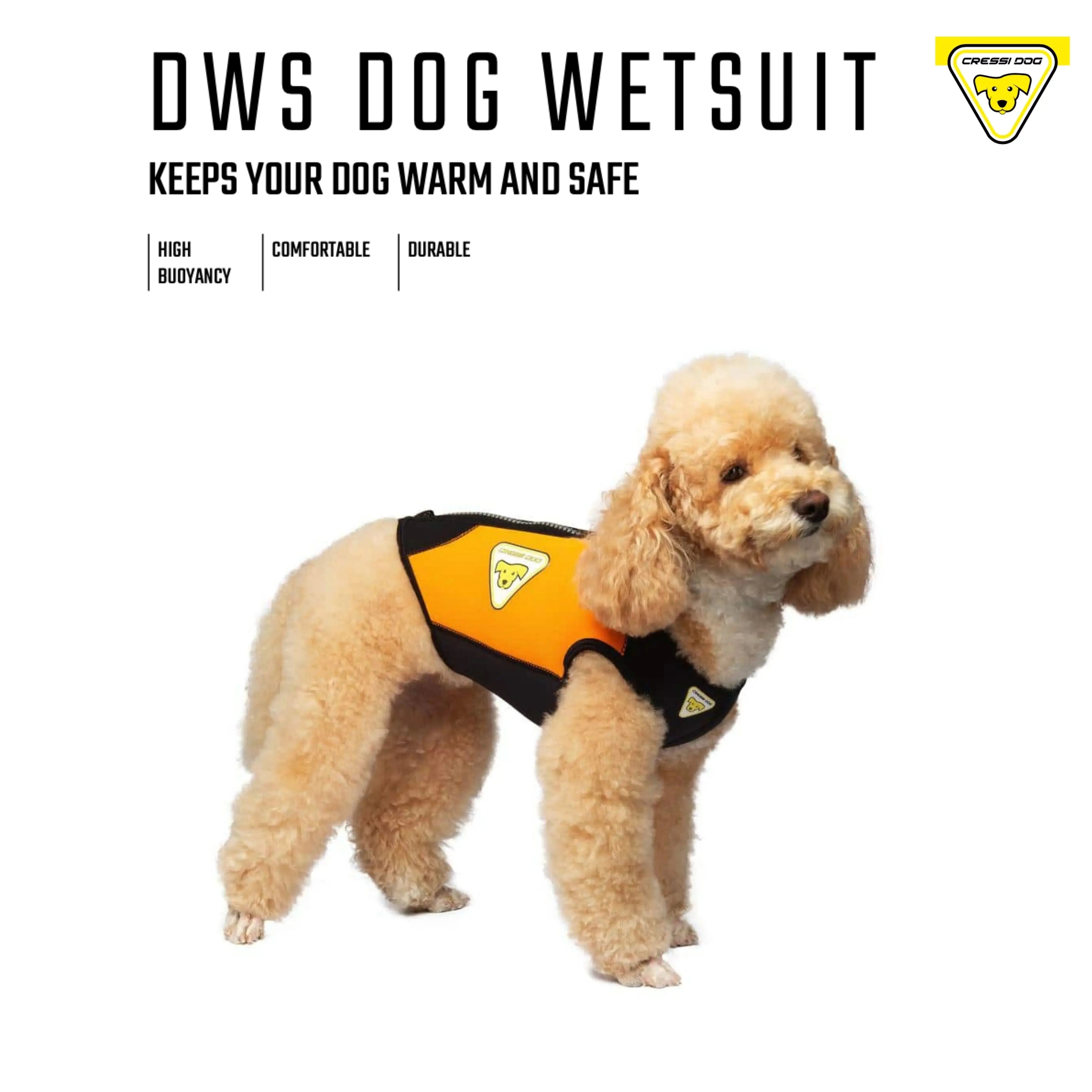 CRESSI Small Dog Wetsuit for Swimming & Water Sports - Neoprene Pet Wetsuit for Beach, Pool & Outdoor Adventures