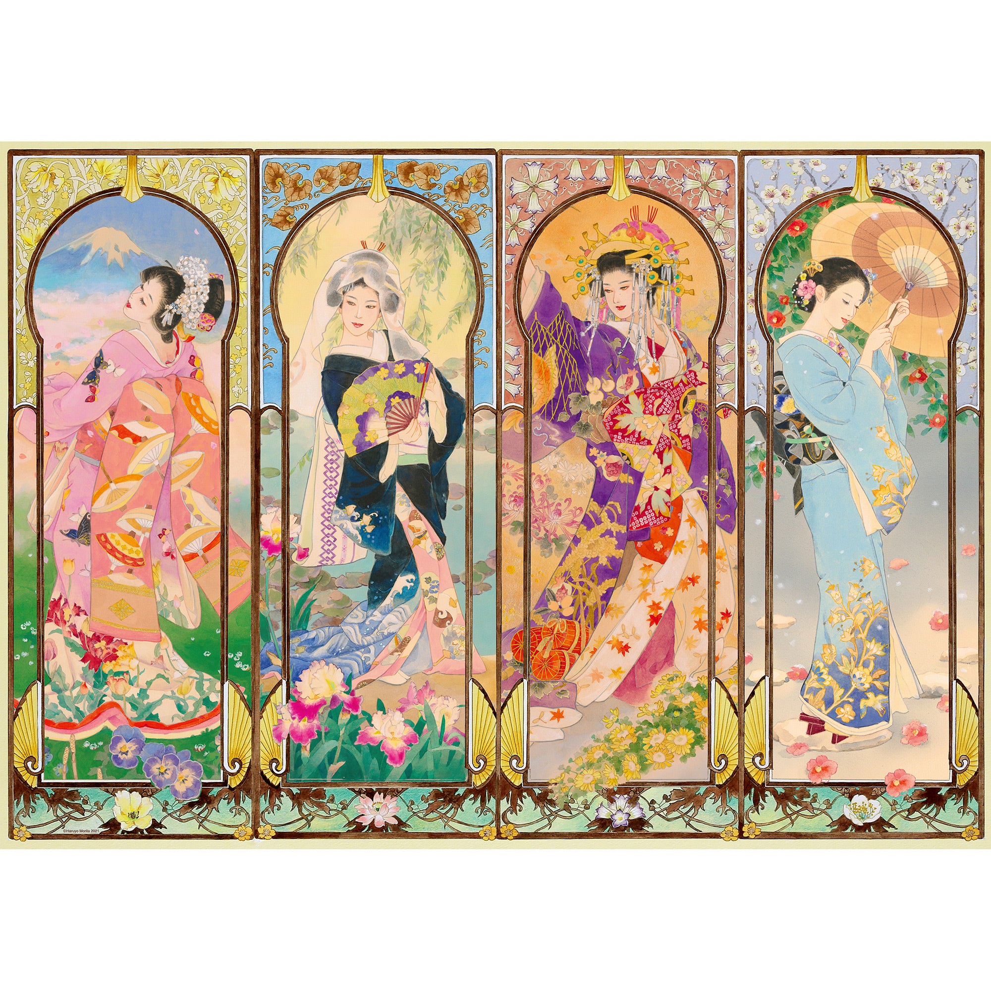 1,000 Piece Jigsaw Puzzle - The 4 Seasons Landscape Art | Challenging Adult Puzzle Game for Home Decor & Family Bonding Activity