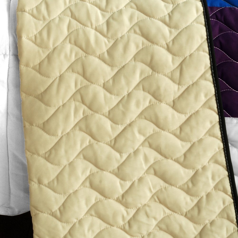 Dizzy Sun Vermicelli-Quilted Patchwork Geometric Quilt Set Full/Queen Size - Stylish Bedding for Modern Bedrooms, Guest Rooms & Cozy Home Decor