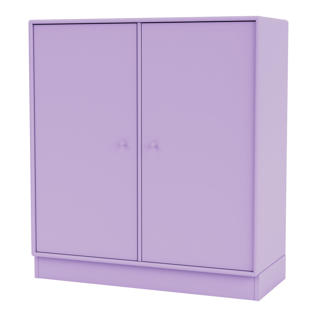 Modern 2-Door Lacquered Cabinet with Plinth Base - Stylish Storage Solution for Living Room, Bedroom & Office Organization