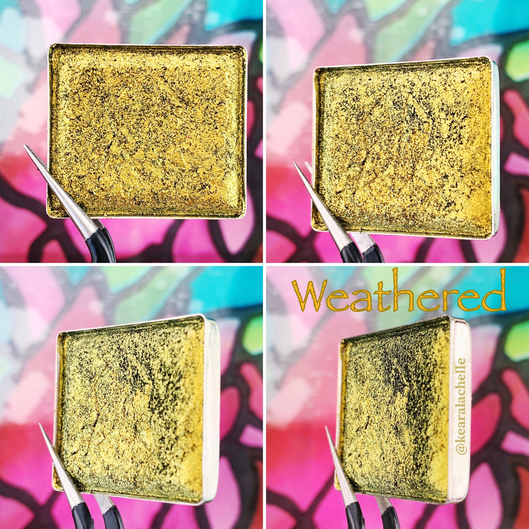 Multichrome Eyeshadow Palette with Jewels & Weathered Finish - Perfect for Party, Halloween & Festival Makeup Looks