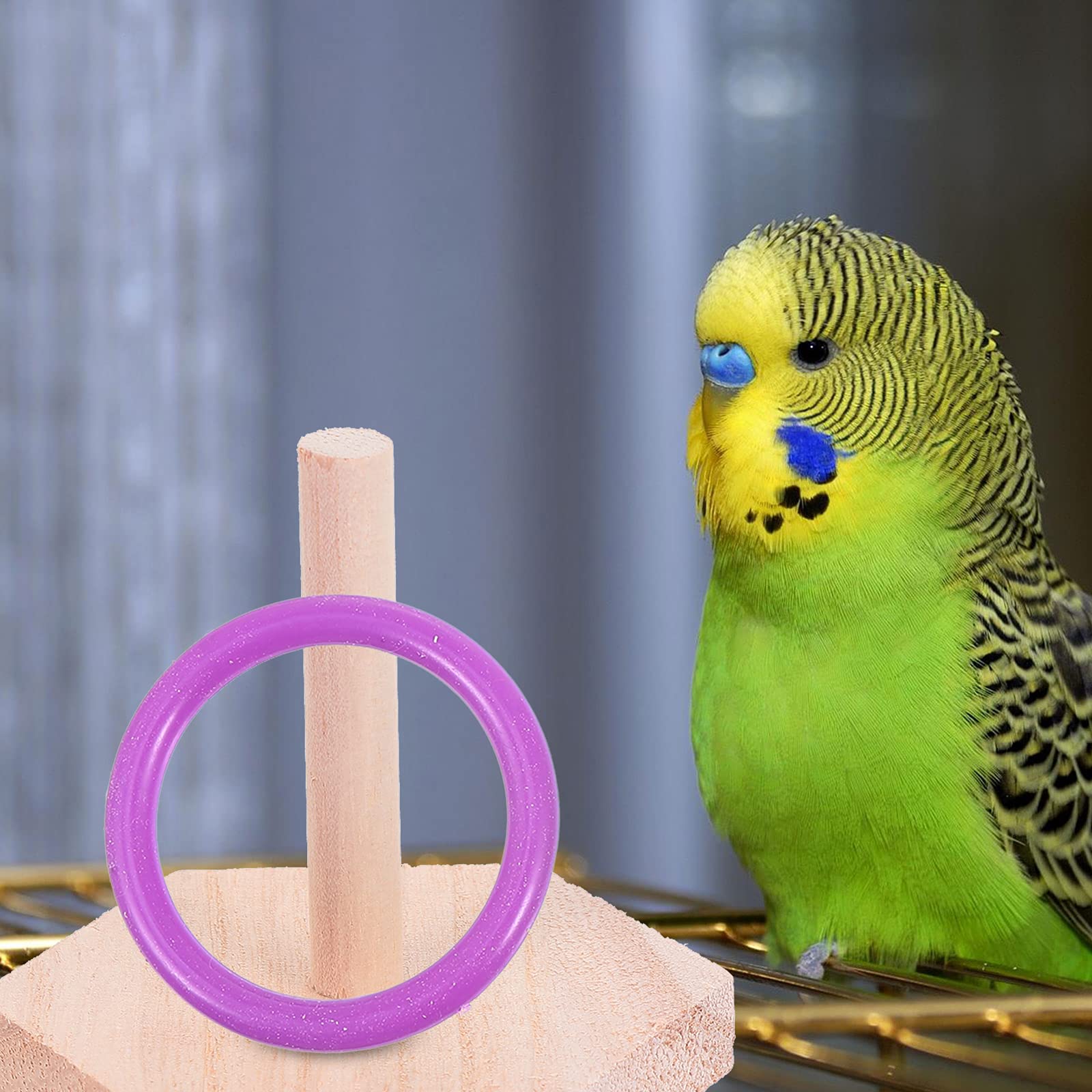 Baluue Parrot Toy - Interactive Bird Trick Toy, Intelligence Training & Stacking Rings for Parrots - Educational Pet Bird Tabletop Toy for Playtime & Mental Stimulation - Perfect for Macaws, Cockatoos & African Greys