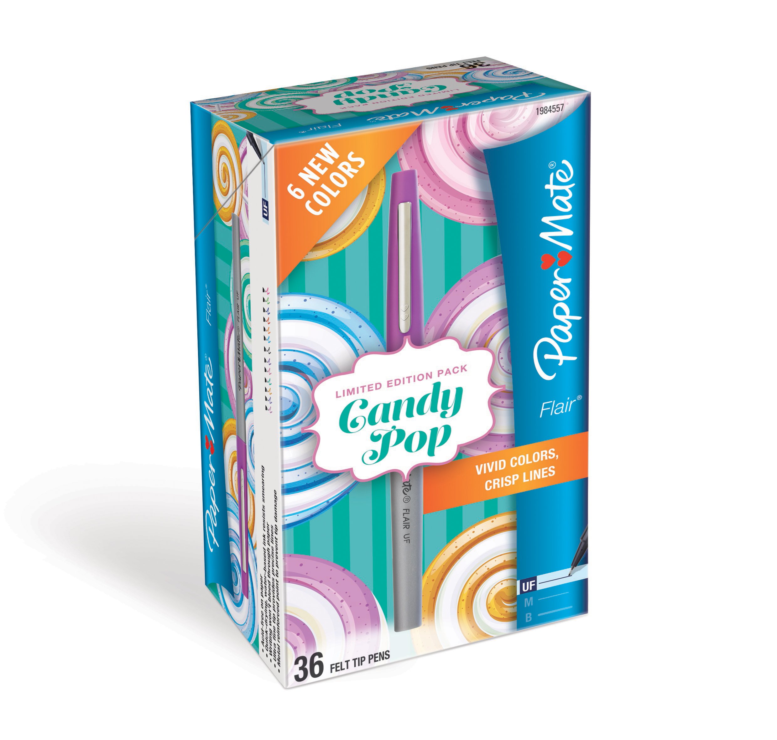 Paper Mate Flair Felt Tip Pens - 36 Pack Ultra Fine Point Markers, Limited Edition Candy Pop Colors | Perfect for Bullet Journaling, Note Taking & Art Projects (Packaging May Vary)