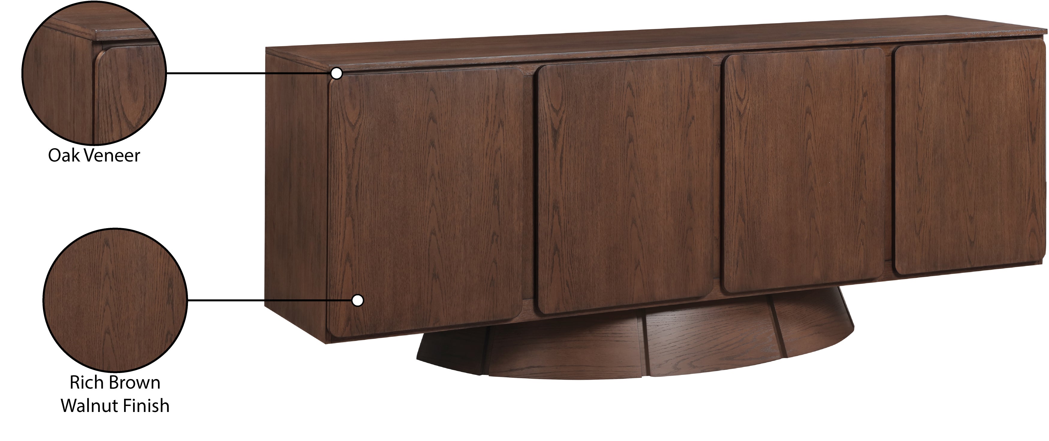 Bellona Sideboard Buffet - Modern Wooden Storage Cabinet for Dining Room, Living Room & Entryway - Stylish Furniture for Home Organization & Decor