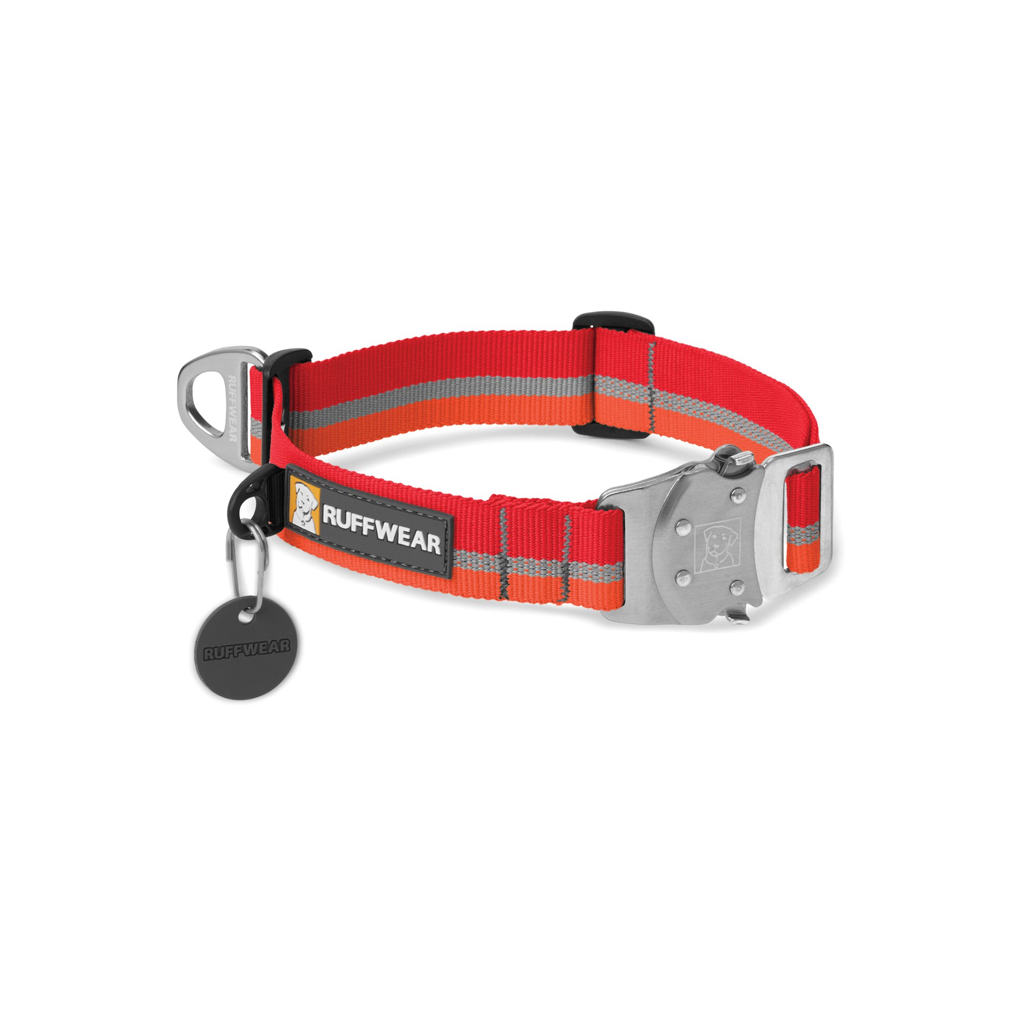 RUFFWEAR Top Rope Dog Leash - Durable Small Pet Lead with Reflective Trim in Kokanee Red - Perfect for Hiking, Walking & Outdoor Adventures with Your Dog