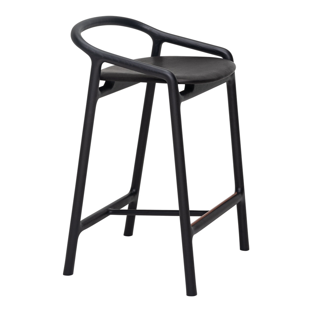 Brioni Counter Stool - Modern Kitchen & Bar Stools with Back Support, Adjustable Height for Breakfast Nook, Dining Counter, or Home Bar (Set of 1) - Perfect for Small Spaces & Contemporary Decor