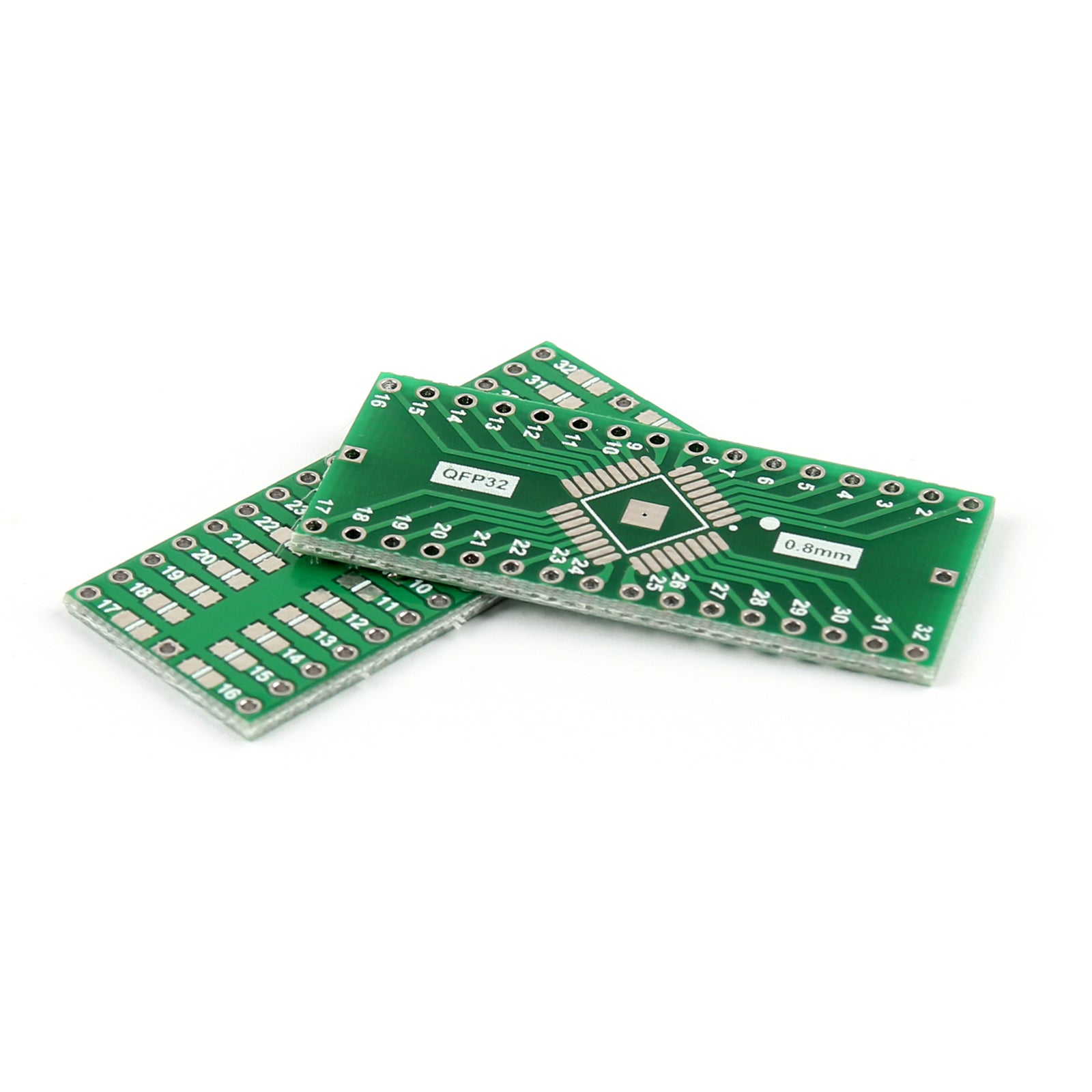 100Pcs QFP32 to DIP32 Adapter PCB Board Converter - TQFP LQFP EQFP 0.8mm Pitch IC Chip Programmer Adapter | Perfect for Microcontroller Programming & DIY Electronics Projects