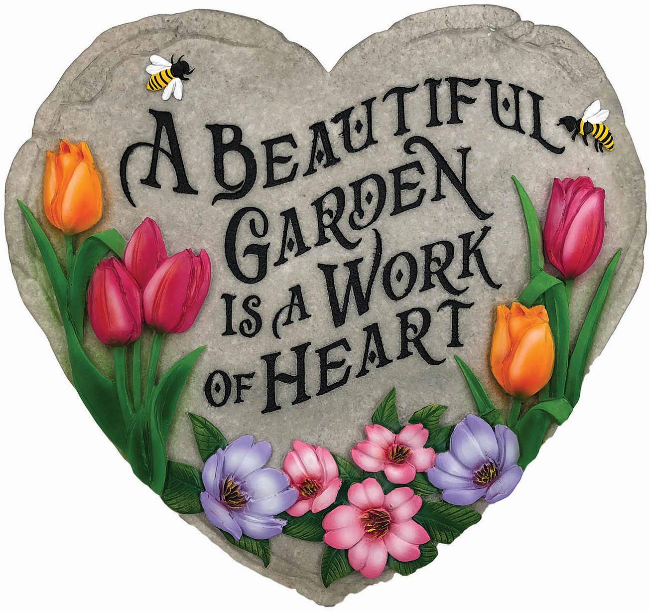 Spoontiques Decorative Garden Stepping Stone - Handcrafted Outdoor Pathway Decor - Perfect for Patios, Walkways & Flower Beds - Weather-Resistant Garden Art