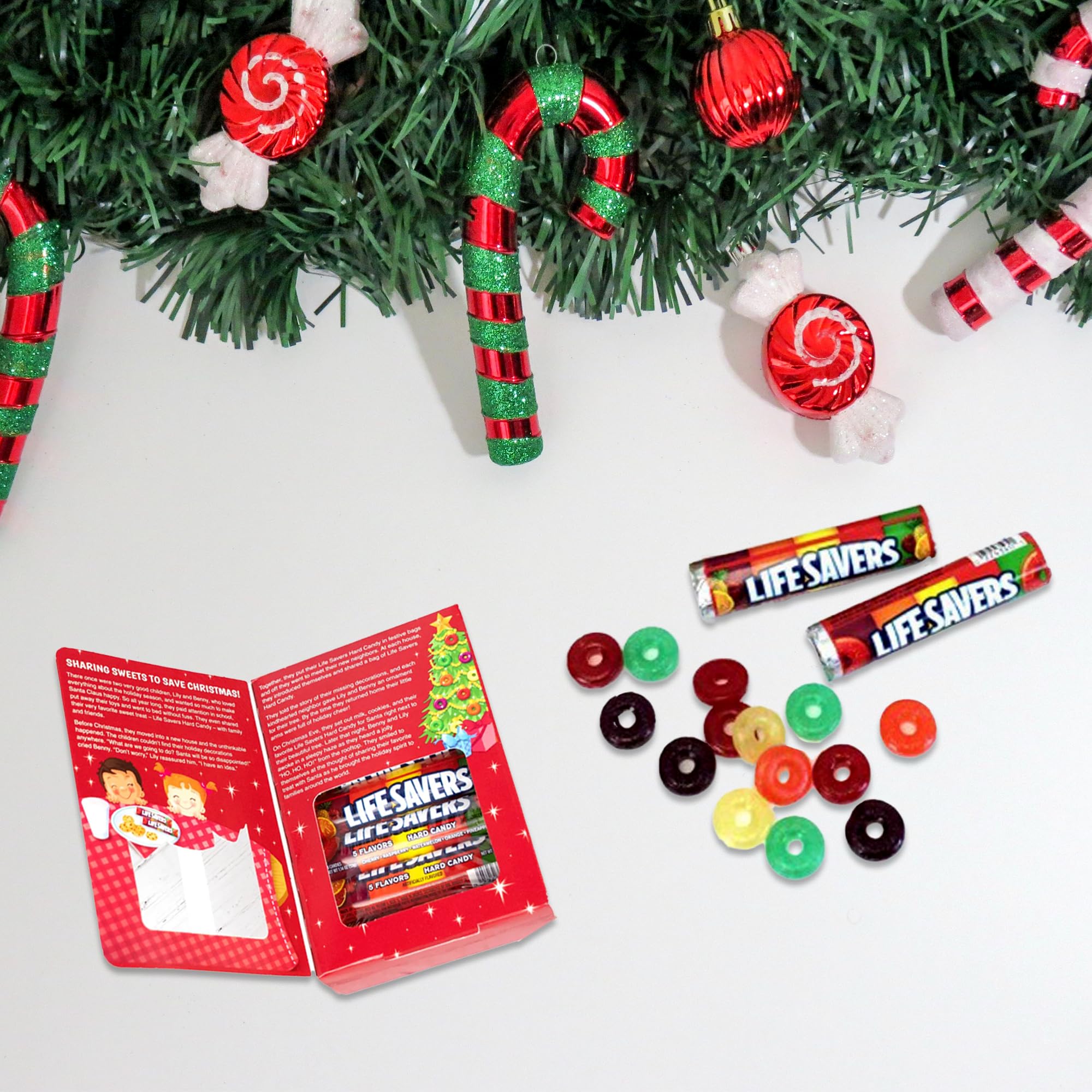 Lifesavers Christmas Candy Book - 4 Pack of Hard Candy Storybook for Holiday Gifts & Stocking Stuffers | Perfect for Christmas Parties, Office Treats & Festive Celebrations