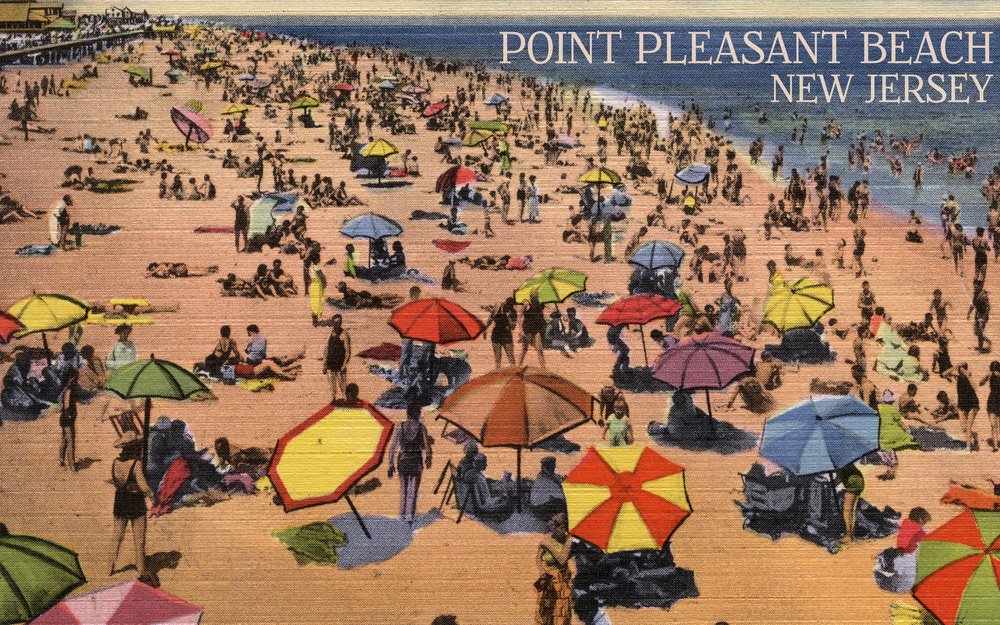 South View of Point Pleasant Beach New Jersey - 24x36 Giclee Art Print | Coastal Travel Poster for Wall Decor | Perfect for Beach House, Living Room & Office