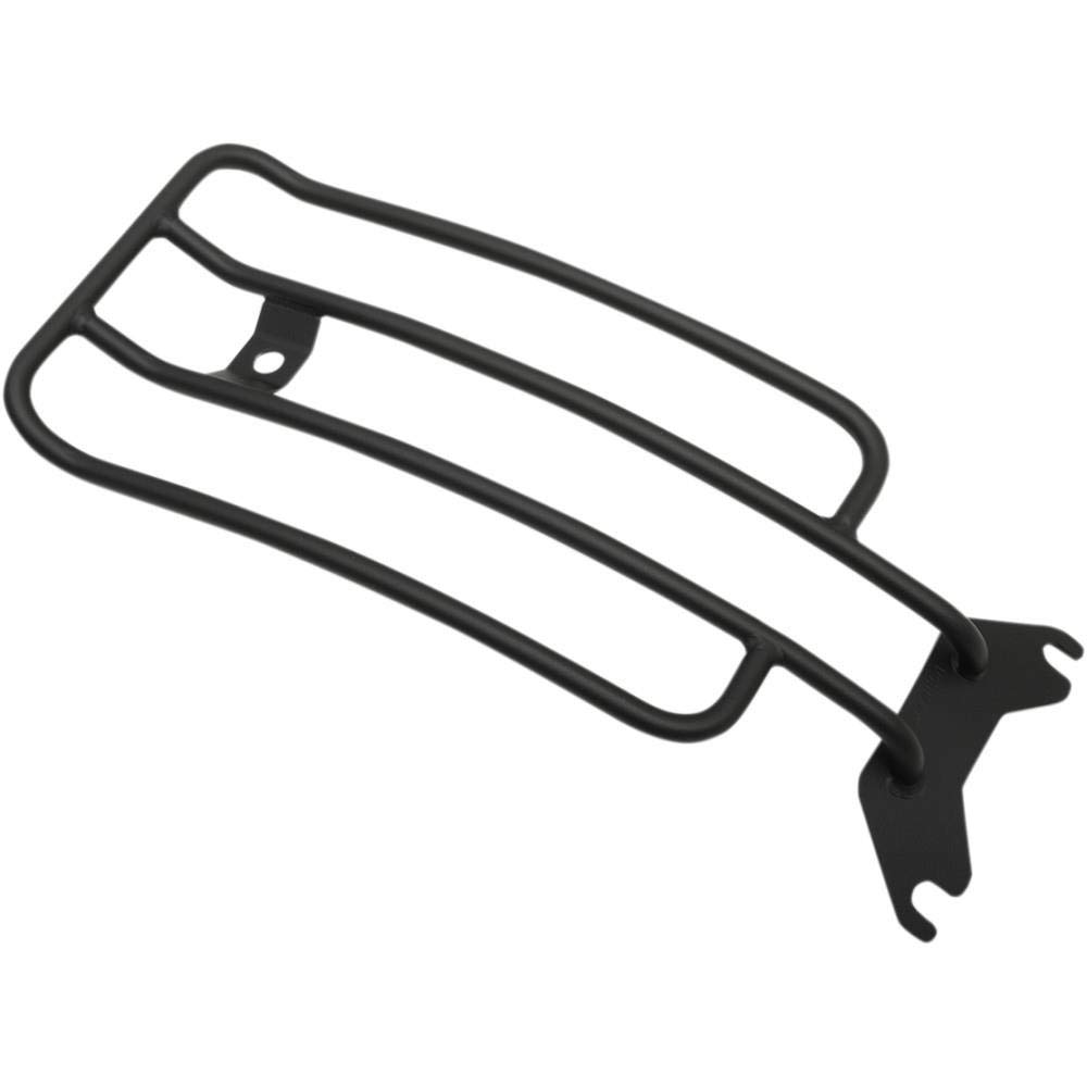 Motherwell MWL-218GB 6 Inch Solo Motorcycle Luggage Rack - Gloss Black for Harley Davidson Touring & Cruiser Bikes | Perfect for Long Rides & Travel Accessories