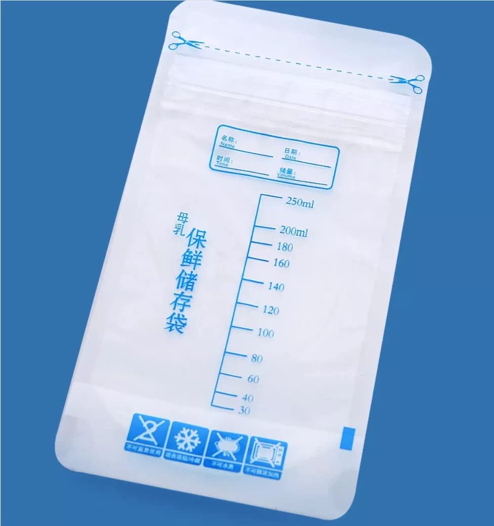 Shopurb 30Pcs 250ml Clear Breast Milk Storage Bags - BPA Free, Leak Proof Freezer Bags for Breastfeeding Moms - Perfect for Pumping, Storing & Organizing Breast Milk at Home or Travel