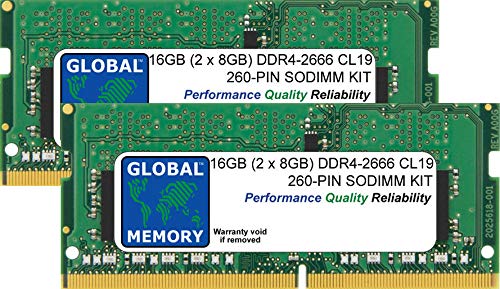 16GB (2 x 8GB) DDR4 2666MHz PC4-21300 SODIMM Laptop Memory RAM Kit - Compatible with Most Notebooks & Ultrabooks - Perfect for Gaming, Video Editing & Multitasking