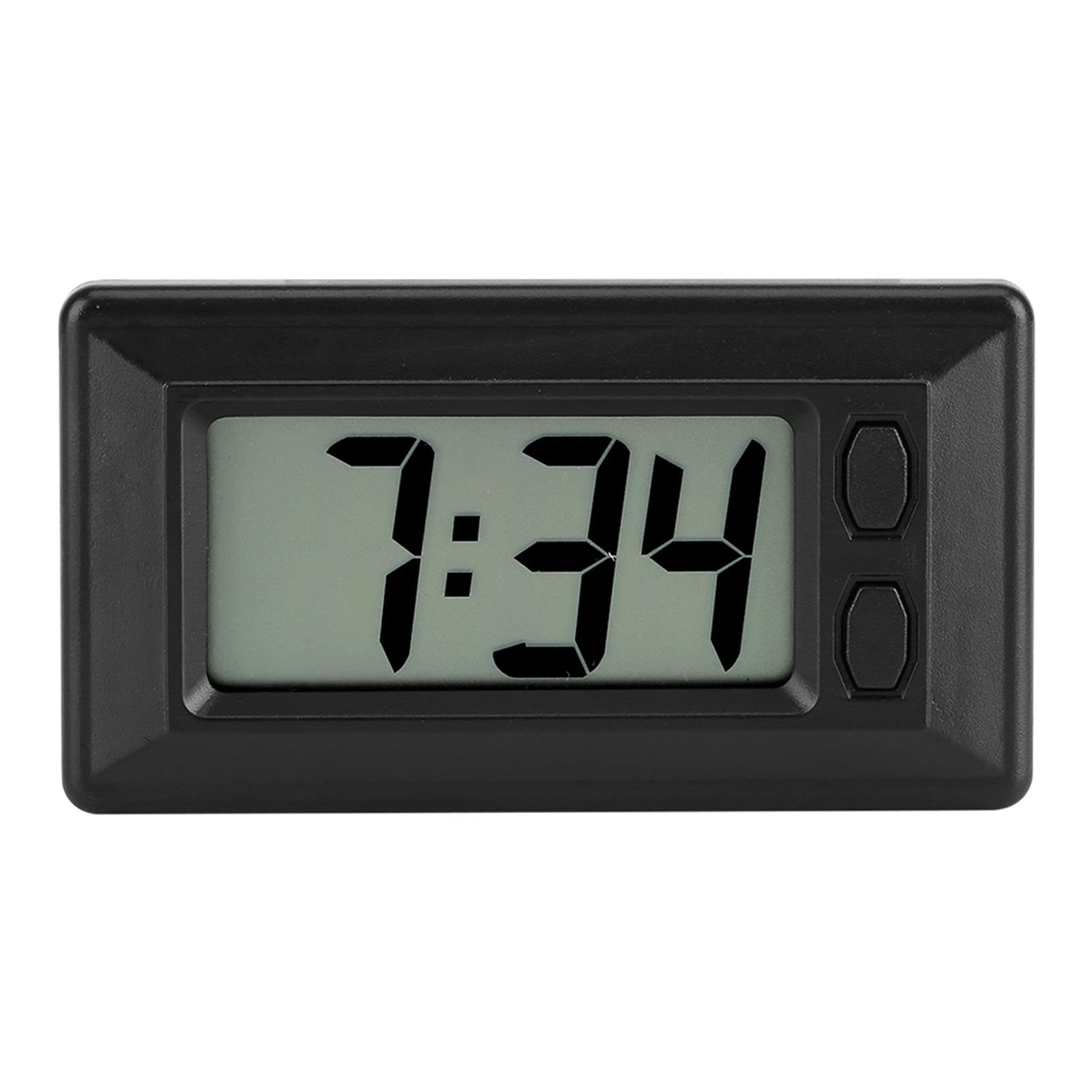Digital Alarm Clock with Large LCD Display - Date & Time for Car Dashboard, Desk, Home - Portable with Adhesive Pad - Perfect for Office, Bedroom, Nightstand, and Vehicle Use