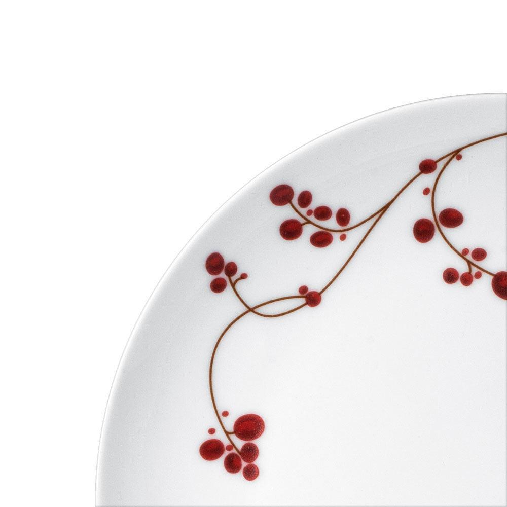 Red Berries Set of 4 Salad Plates - Elegant Dinnerware for Home, Party & Restaurant Use | Perfect for Salads, Desserts & Appetizers