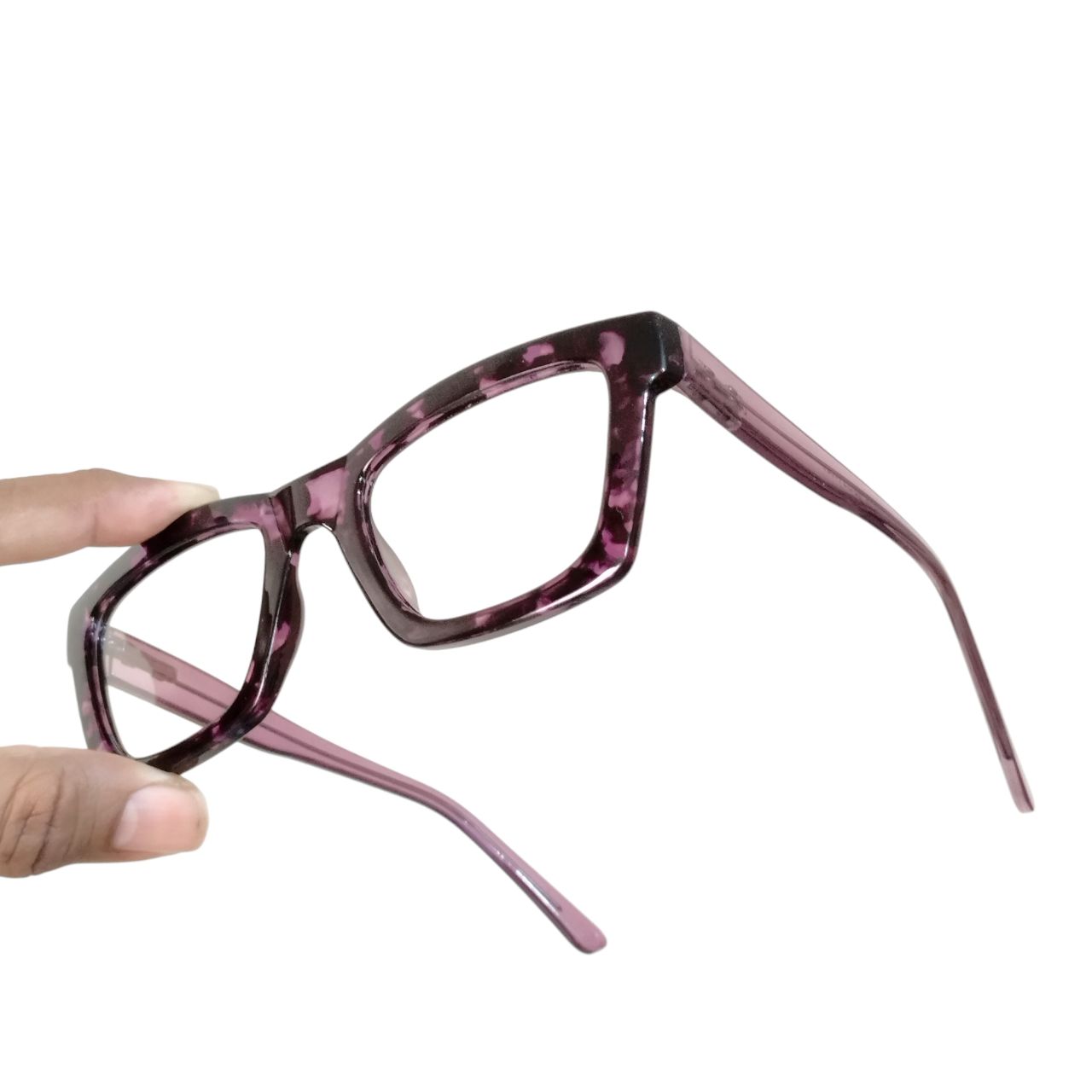Stylish Purple Eyeglasses for Men & Women - Trendy Unisex Frames for Reading, Driving & Fashion - Perfect for Work, School & Everyday Use