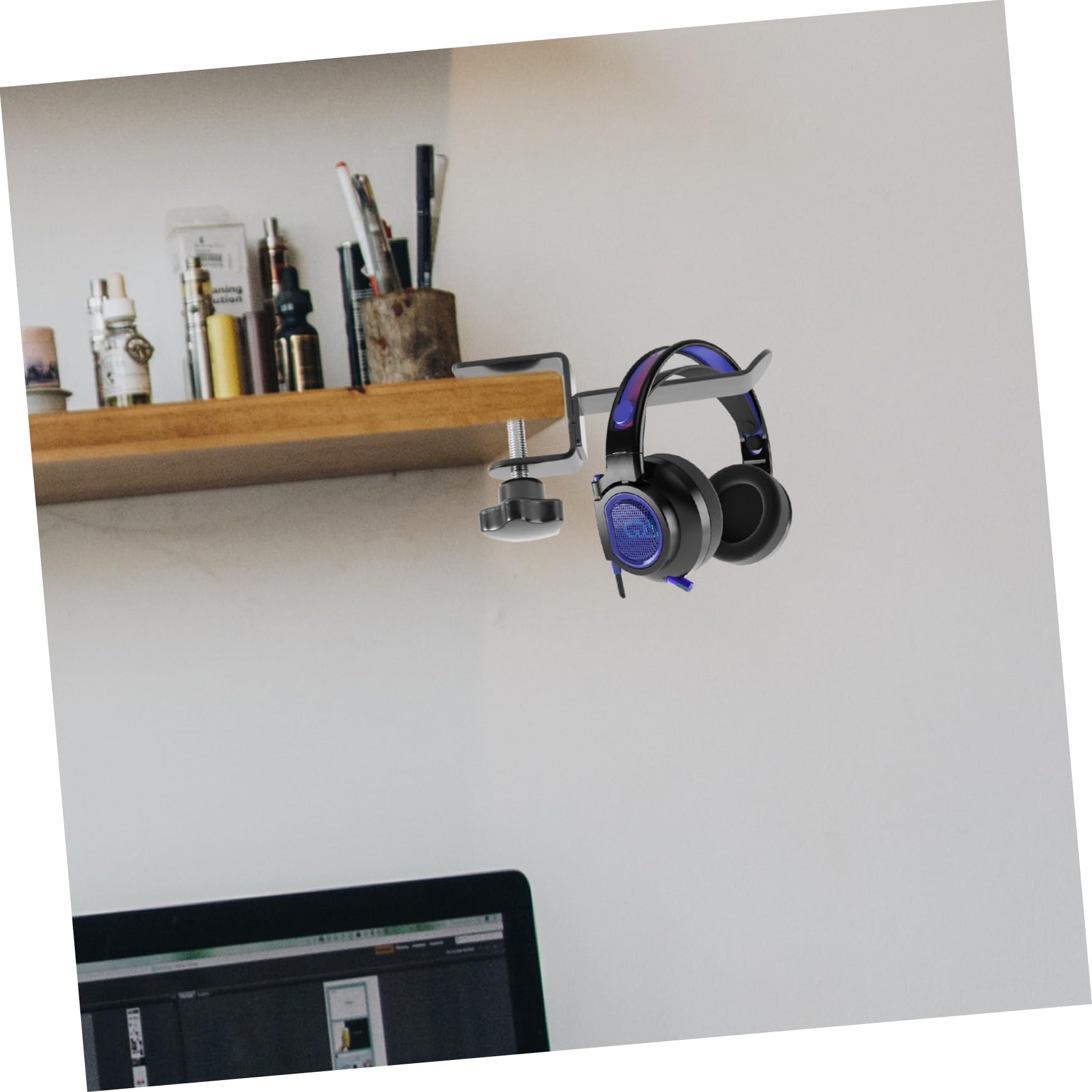 Universal Headphone Stand Holder - Adjustable Headset Shelf Rack for Big Headphones | Perfect for Gaming, Office & Home Organization | Durable Headphone Accessories Storage Solution