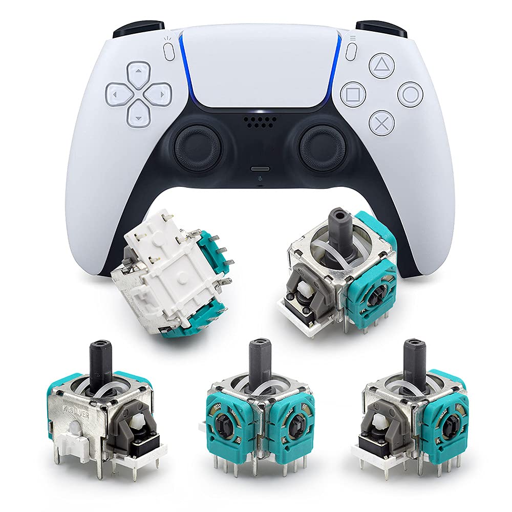Original PS5 Controller Replacement Joystick Module - 3D Analog Thumbstick Sensor Potentiometer for Sony PlayStation 5 Repair | Compatible with DualSense Controller (Gaming, DIY Fixes, Controller Maintenance)