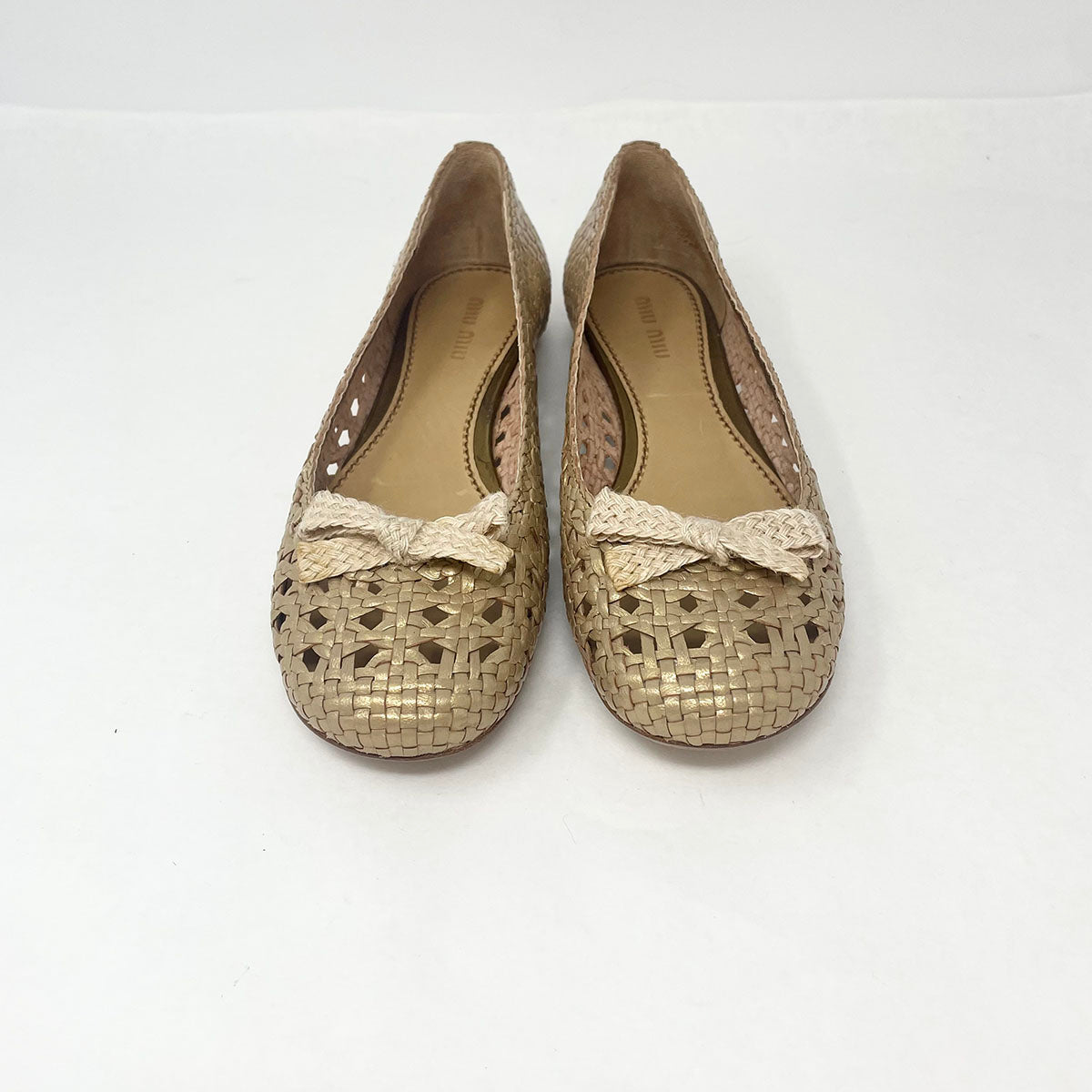 Miu Miu Women's Ballet Flats - Comfortable & Stylish Leather Flat Shoes for Casual Wear, Office & Travel