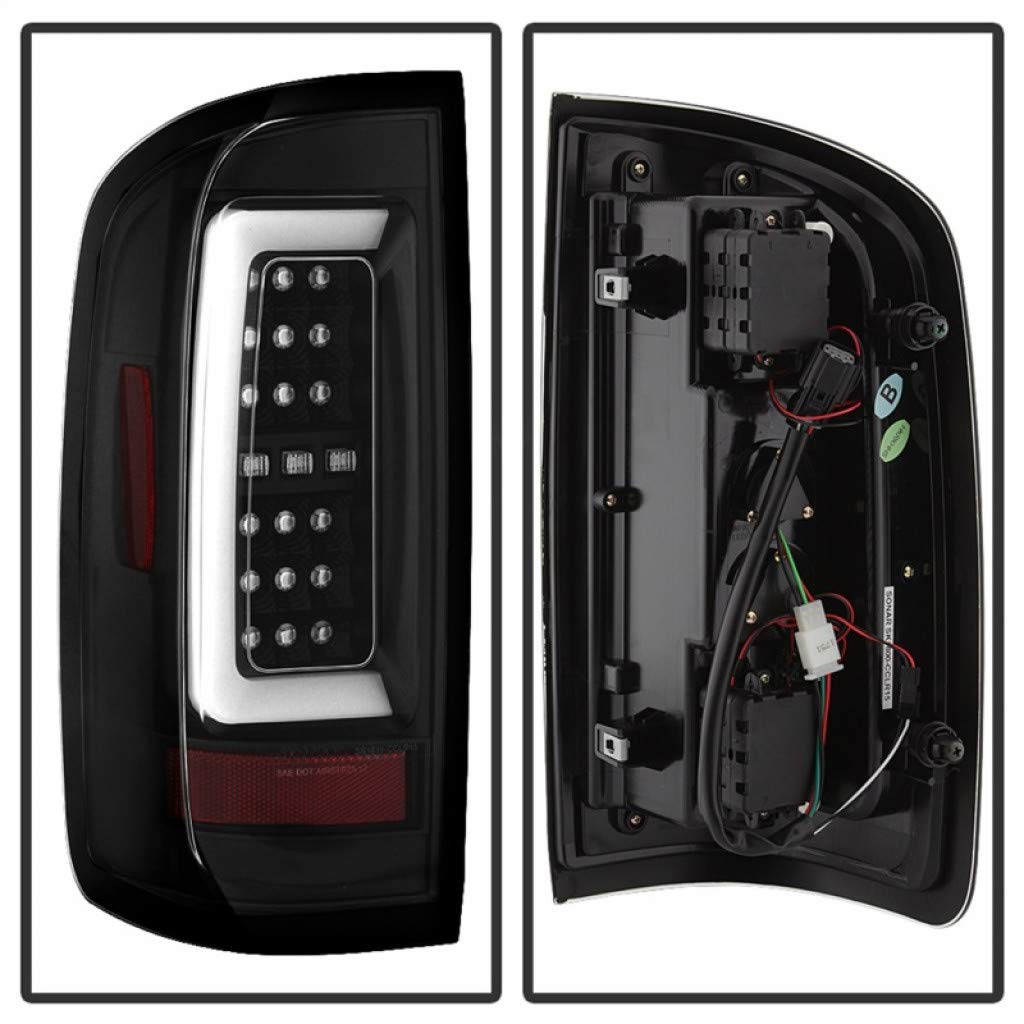 2015-2017 Chevy Colorado Spyder LED Tail Lights Pair with Light Bar - Black (Part# 5084576) | Upgrade Your Truck's Style & Night Visibility
