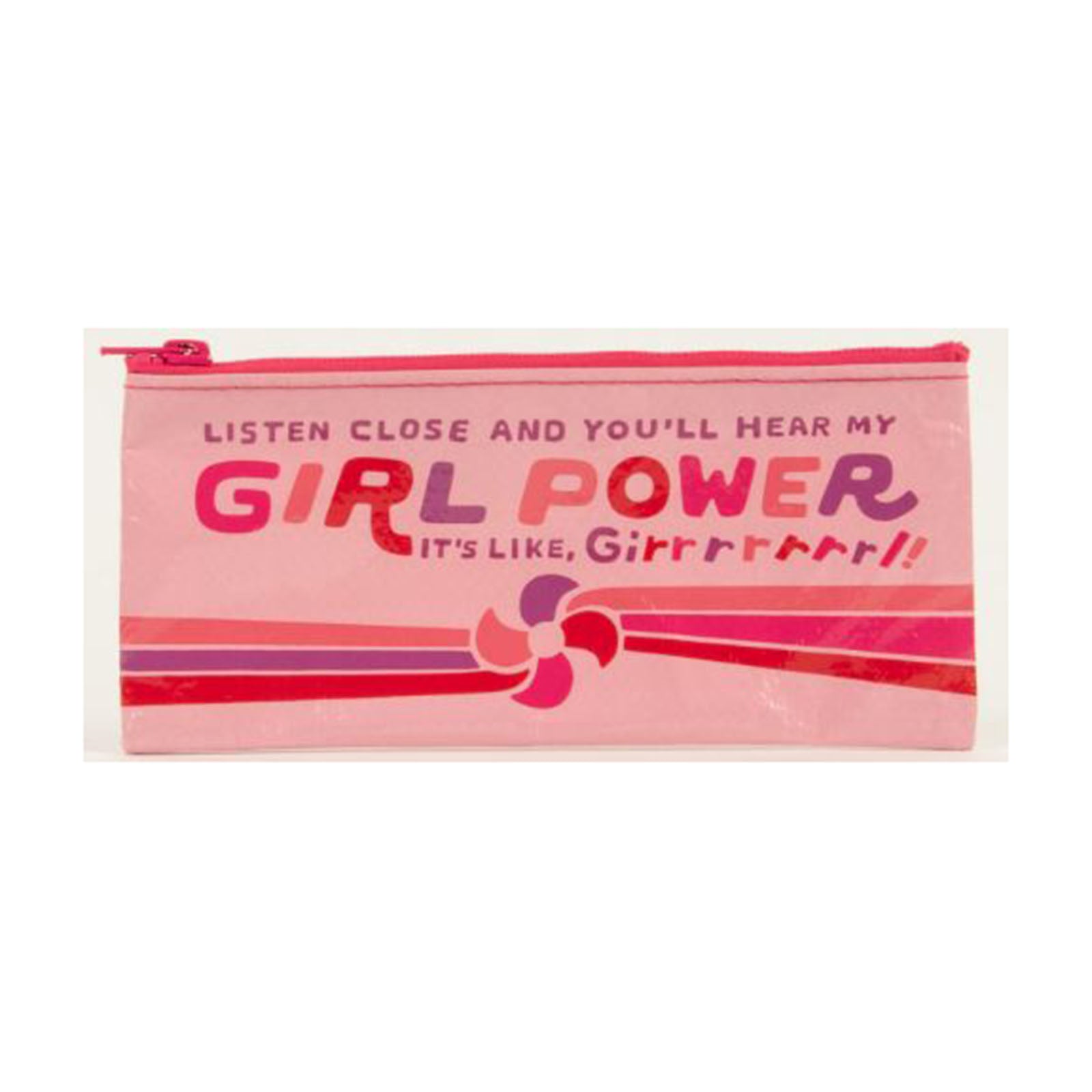 Blue Q Hear My Girl Power Pencil Case - Stylish School & Office Organizer for Women & Girls - Perfect for Work, Study & Travel