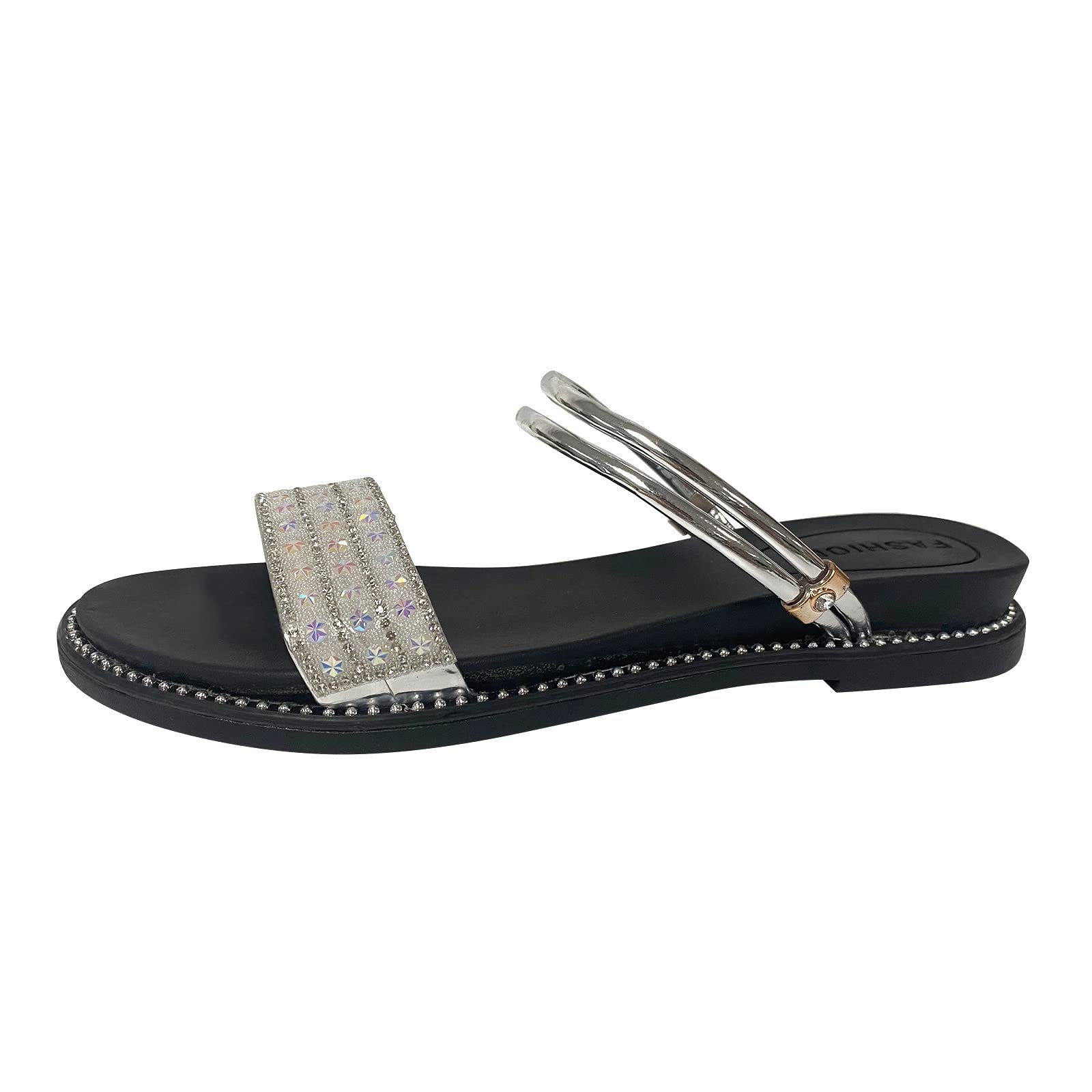 Women's Summer Boho Rhinestone Wedge Sandals - Fashion Open Toe Heel Sandals for Casual Wear | Perfect for Beach, Vacation & Outdoor Activities