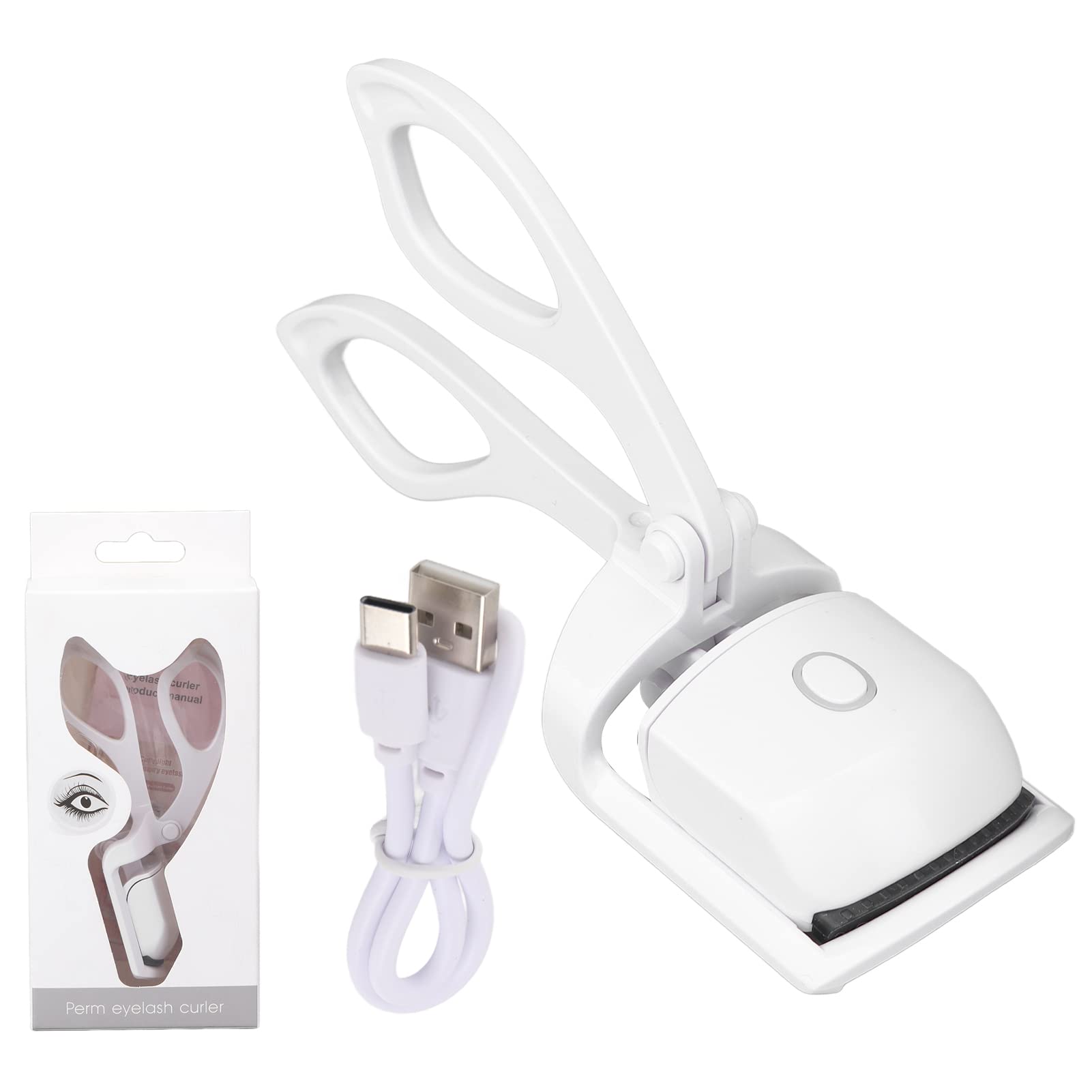 Rechargeable Heated Eyelash Curler - Electric Lash Curler with Fast 60-Second Warm Up & Long-Lasting Curls | Perfect for Natural Lashes, Home Use, Travel & Professional Makeup