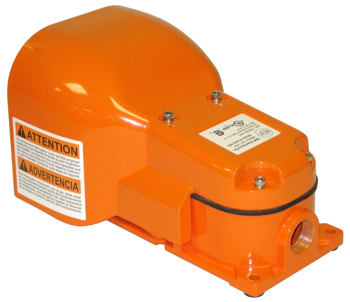 Heavy Duty G500-MO Foot Switch - Industrial Grade Momentary Action Single Pedal Electrical Switch, UL & CSA Certified, Made in USA, Replaces 531-SWH & 531-SWHOX, 20 Amp SPDT - Perfect for Machinery, Medical Equipment & Industrial Control Panels