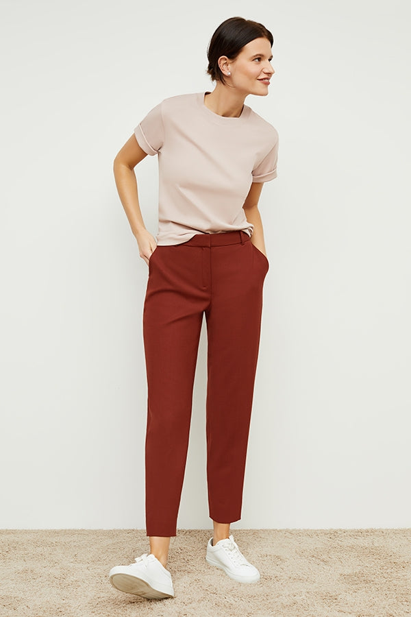 Premium Mejia Sharkskin Pants in Rust Color - Durable & Stylish Men's Casual Trousers for Outdoor Adventures and Everyday Wear