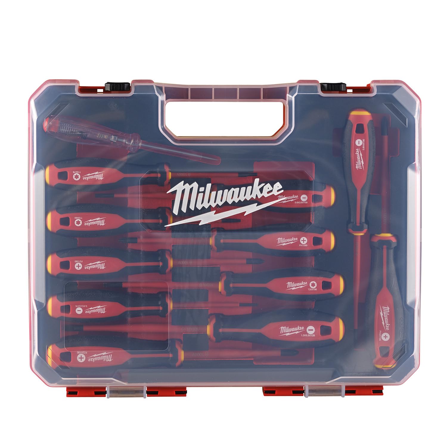 Milwaukee 4932479095 12-Piece Tri-Lobe VDE Screwdriver Set - Professional Insulated Screwdrivers for Electricians & DIY Projects