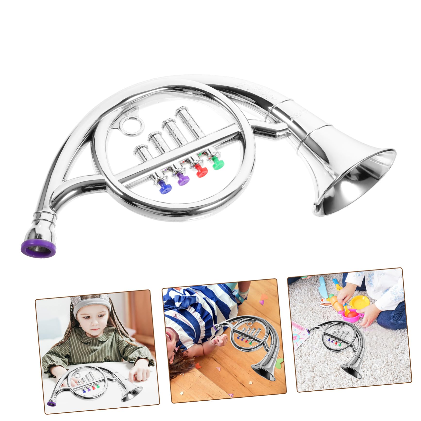 GARVALON Kids Musical Trumpet Toy - Fun Plastic Horn Instrument for Children, Early Learning & Music Enlightenment | Perfect for Birthday Gifts, Classroom Activities & Pretend Play