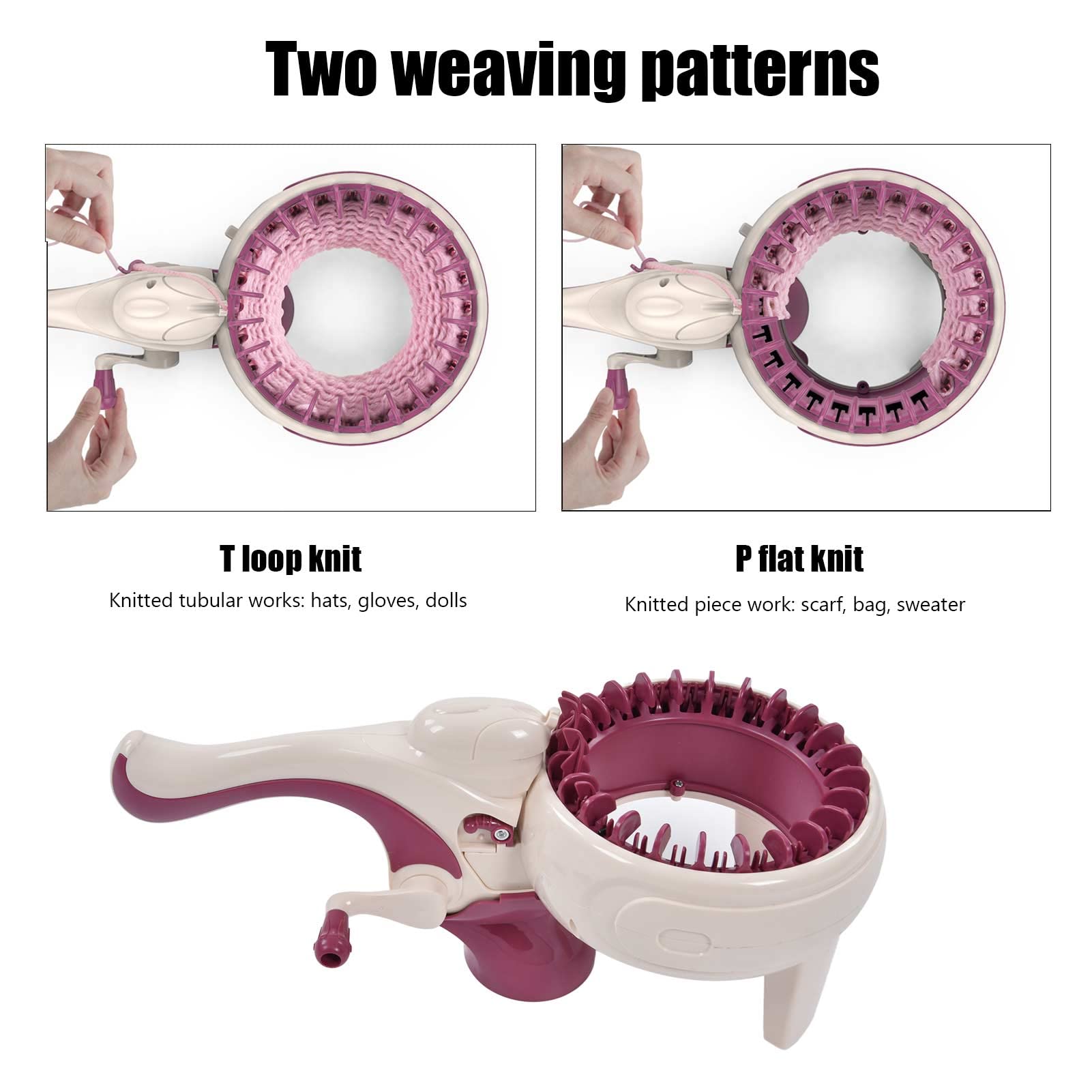 DIY Knitting Machine for Kids - Round Loom Knitting Tool for Scarf, Bag, Sweater & Hat Making - Perfect for Handcrafts, Gifts & Creative Projects