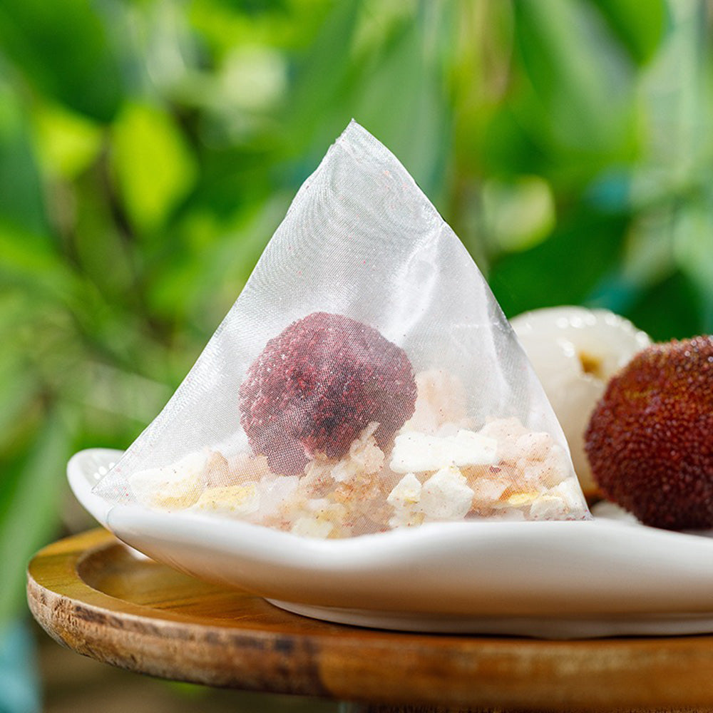 Premium Lychee & Bayberry Fruit Tea Bags - Natural Herbal Infusion for Relaxation & Wellness - Perfect for Afternoon Tea, Iced Tea & Gifts