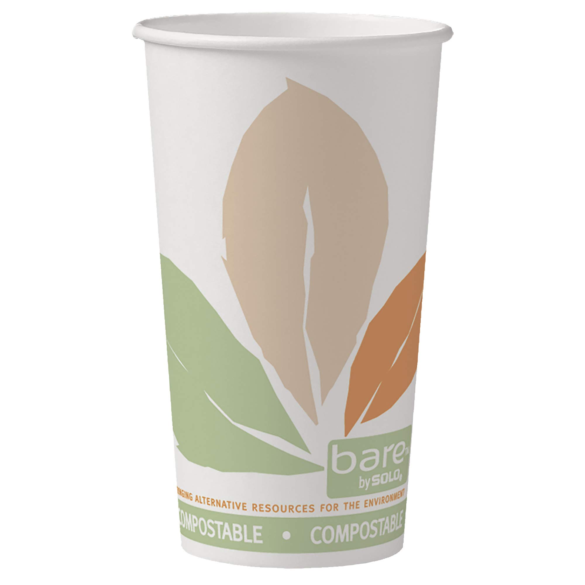 Solo 420PLA-J7234 20 oz Bare SSPLA Paper Hot Cups - Case of 600 (600 Count) | Eco-Friendly Disposable Coffee Cups for Office, Cafes & Restaurants | Perfect for Hot Beverages, Tea & Coffee