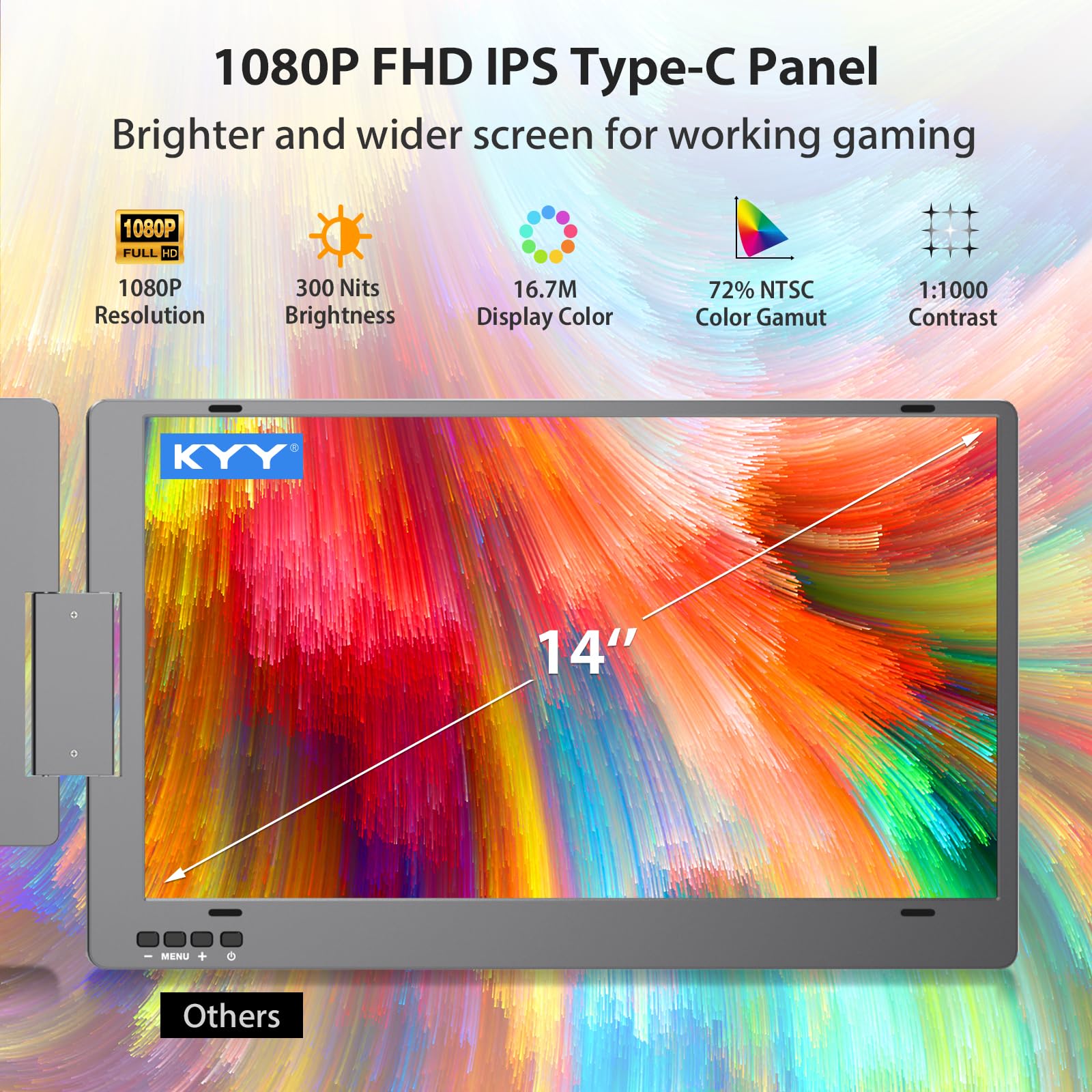 KYY Triple Laptop Screen Extender - 14