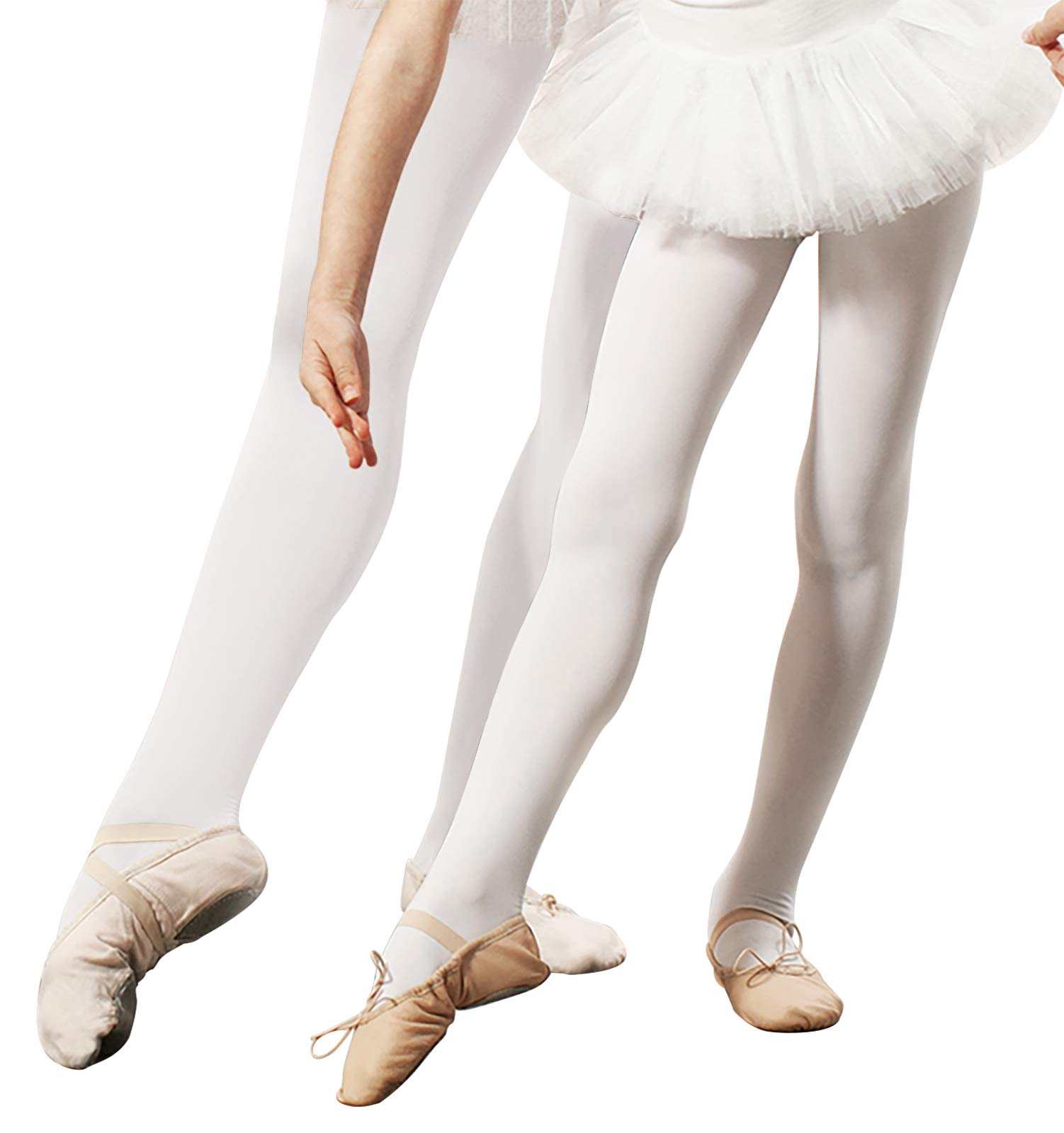 Girls Dance Tights for Ballet Jazz Contemporary - Kids Highly Elastic Footed Dance Tights Ultra Soft Professional Tights for Performances, Recitals & Dance Classes