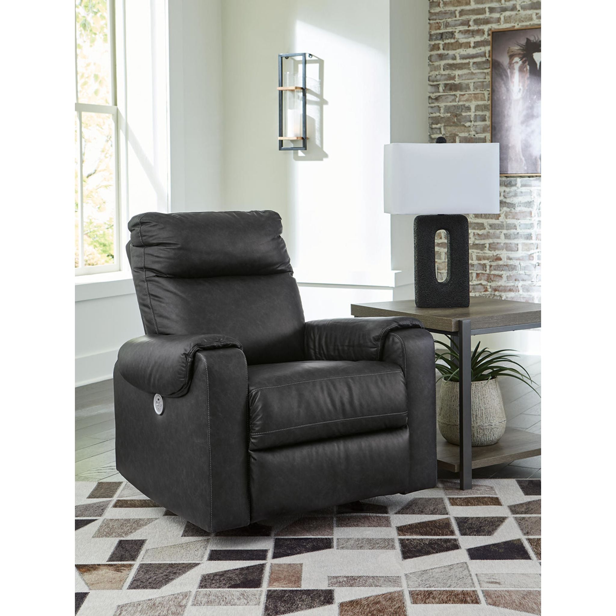 Axtellton Power Recliner Chair with Carbon Fiber Design - Comfortable Electric Lift Recliner for Living Room, Home Theater, and Office Use