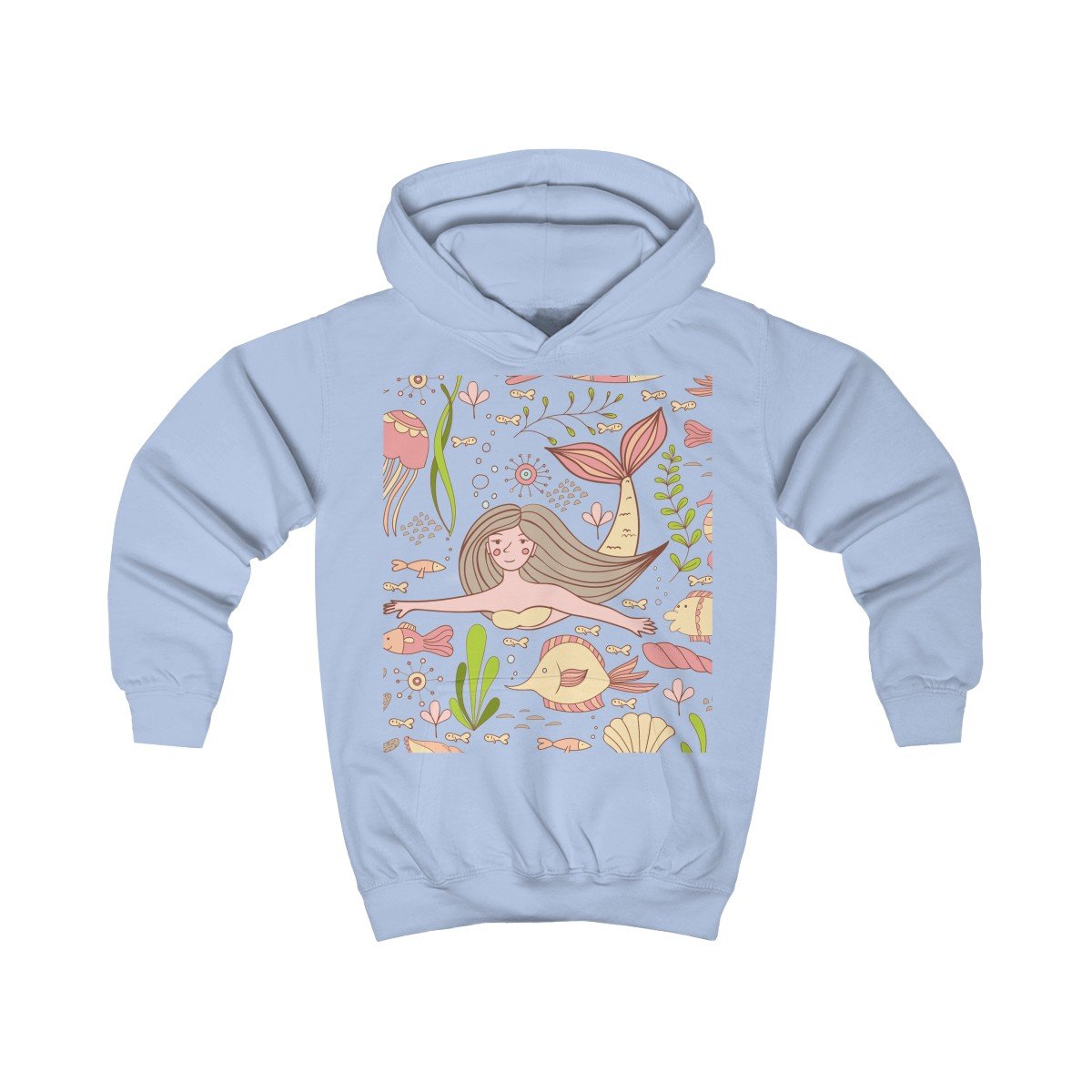 Mermaid Kids Hoodie for Girls - Cute & Comfortable Swimwear Cover-Up for Beach, Pool, or Playtime
