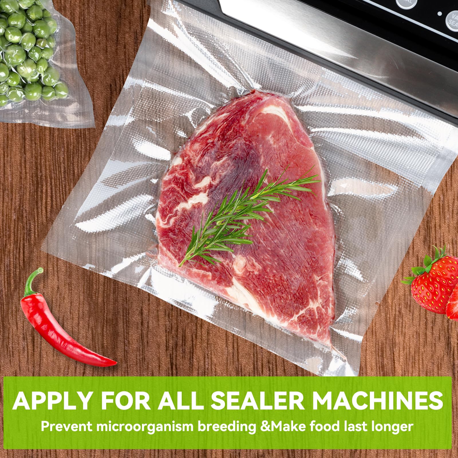 HytusCooking Vacuum Sealer Bags Rolls - 6 Pack (3 Rolls 11