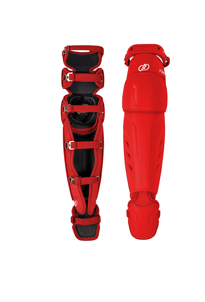 FORCE3 XS3® PRO ELITE Baseball Catcher Leg Guards - Lightweight Protective Gear for PitchCom® System - Perfect for Intermediate Players & Youth Leagues