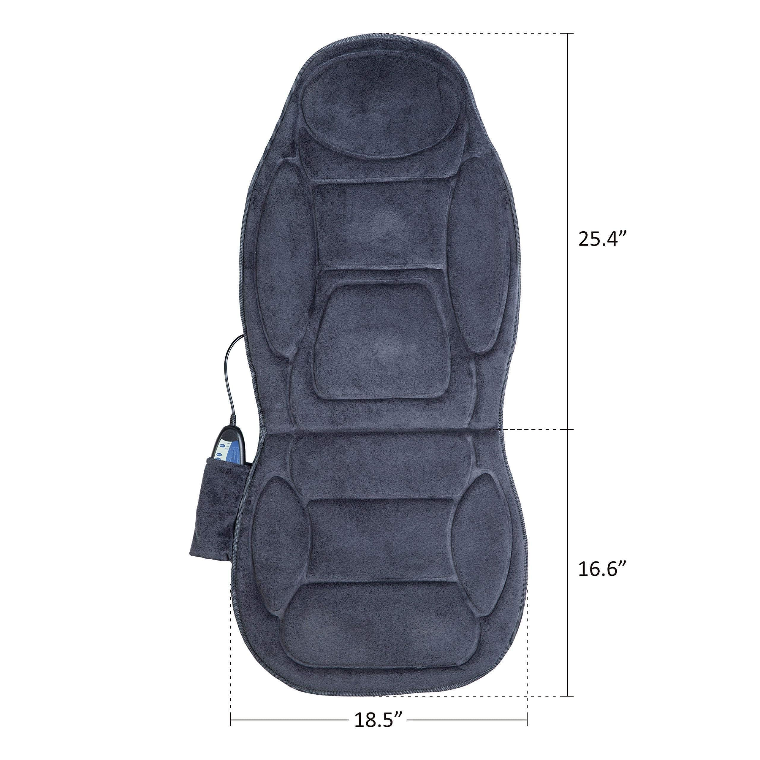 Snailax Vibrating Back Massager with Heat - 6 Motors & 2 Heat Levels, Massage Seat Cushion for Office Chair - Perfect for Home, Office, Car Use - Great Gift for Men & Women - Relieve Back Pain & Stress While Working or Relaxing